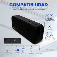 Bocina Vorago Bsp-150 2.0, Usb, Bt, Inalámbrico Y Alámbrico, Universal, Negro